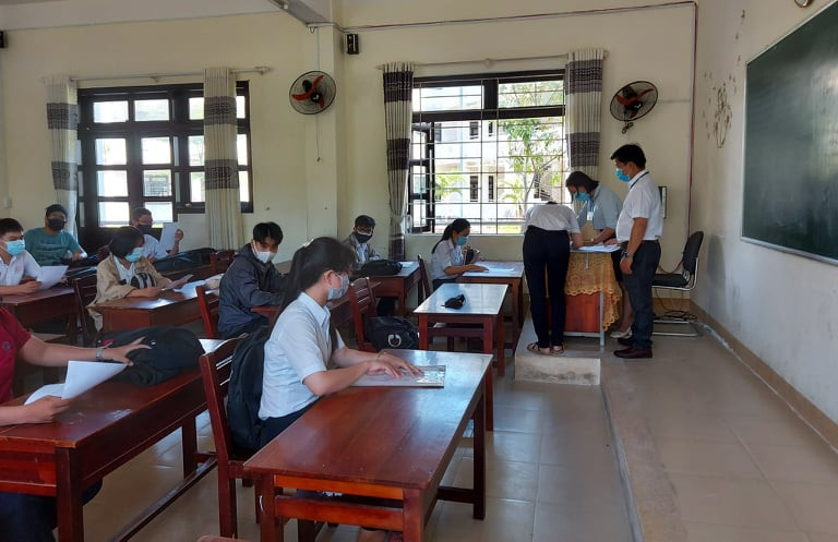 Thi tốt nghiệp THPT ở Quảng Nam diễn ra trong tình hình dịch COVID-19 diễn biến phức tạp