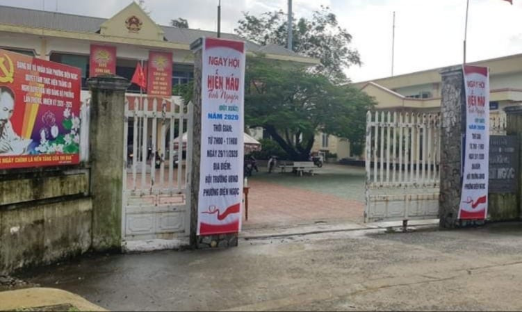 Trụ sở UBND phường Điện Ngọc. ảnh CTV