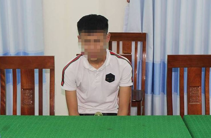  Trần Quốc Tr. tại cơ quan công an. Ảnh CTV