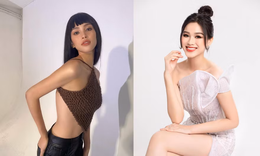 Đỗ Thị Hà mặc váy dạ hội khoe chân dài nóng bỏng, Tiểu Vy diện áo yếm khoe eo thon táo bạo