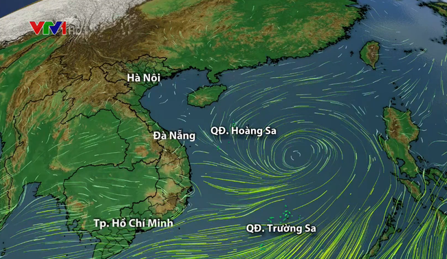 Xuất hiện vùng áp thấp trên Biển Đông, mưa lớn kéo dài 