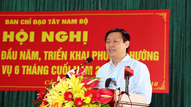 Phó Thủ tướng Vương Đình Huệ phát biểu tại hội nghị