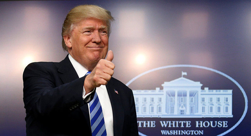 Ông Donald Trump hài lòng về 100 ngày đầu làm Tổng thống Mỹ. Ảnh: Reuters