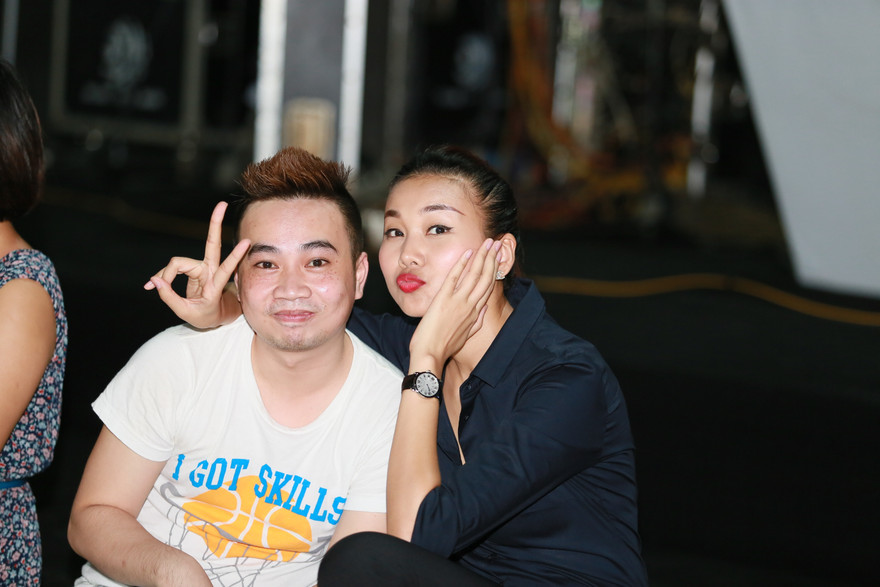 Thanh Hằng giản dị và nhí nhảnh khi tới tham dự tổng duyệt Đẹp Fashion Runway 2014.