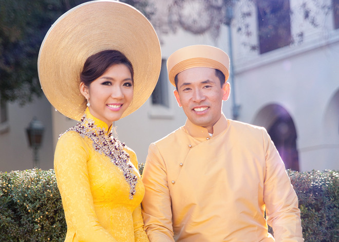 Ngọc Quyên tung ảnh cưới với áo dài trên đất Mỹ