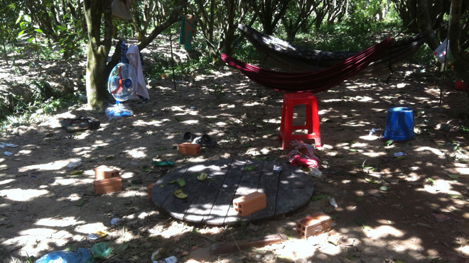 Hiện trường nơi xảy ra vụ việc.