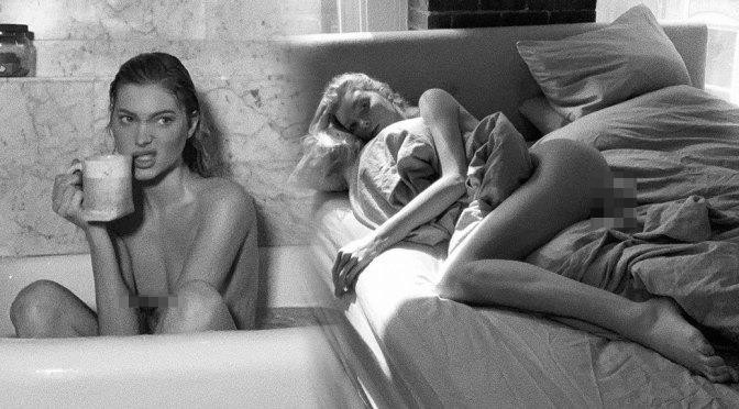 Elsa Hosk tung ảnh khoả thân 'quấy nhiễu' fan khi ở nhà tránh dịch