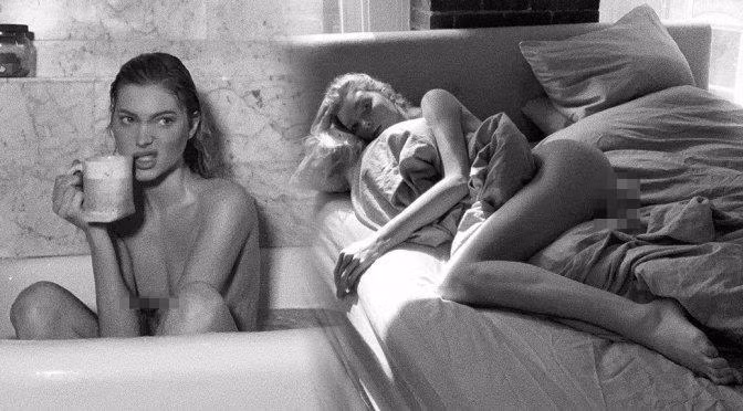 Elsa Hosk tung ảnh khoả thân 'quấy nhiễu' fan khi ở nhà tránh dịch