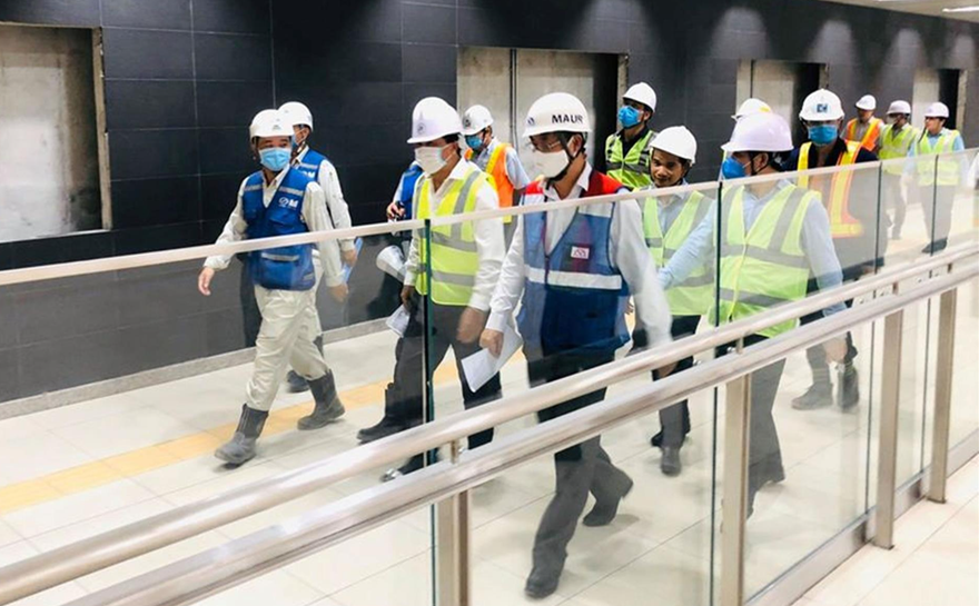 Ga Nhà hát Thành phố của tuyến metro số 1 gồm 4 tầng ngầm đã cơ bản hoàn thiện 