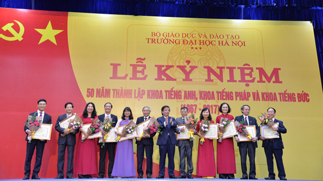 Kỷ niệm 50 năm thành lập khoa tiếng Anh-Pháp-Đức 