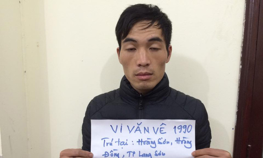 Đối tượng Vê tại cơ quan công an *ảnh: DC