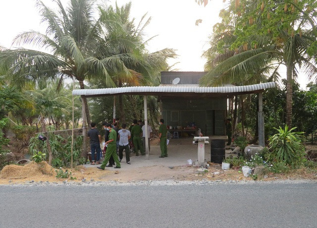 Hiện trường xảy ra vụ án.