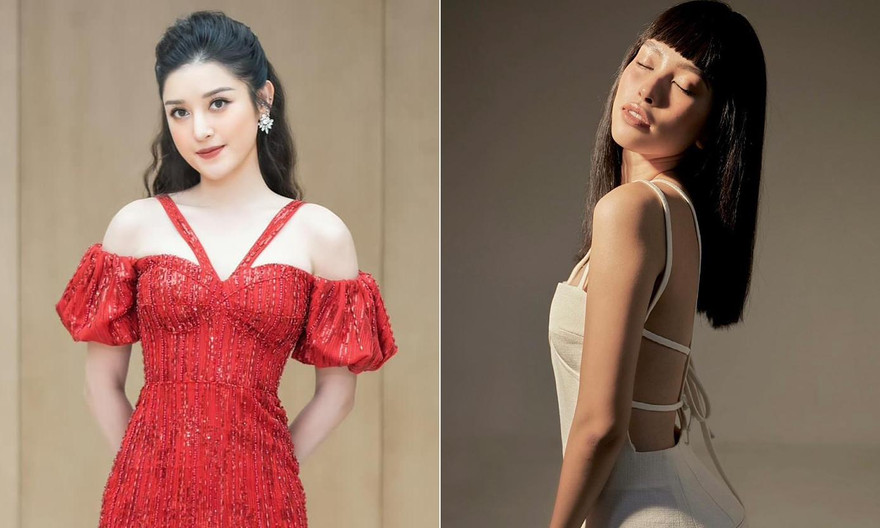 Huyền My diện váy dạ hội đỏ rực làm MC, Tiểu Vy khoe trọn lưng trần nóng bỏng