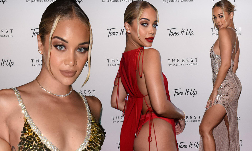 Siêu mẫu Jasmine Sanders mặc váy khoe trọn vòng 3 trong tiệc sinh nhật