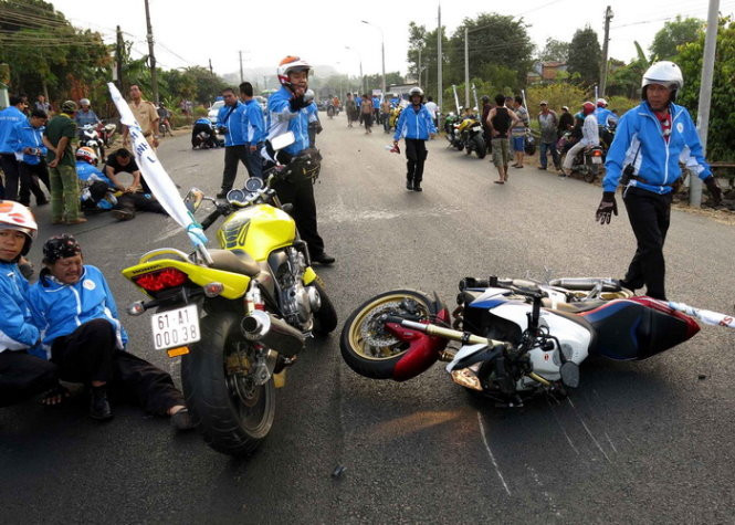 Hiện trường vụ tai nạn. Ảnh: Zing