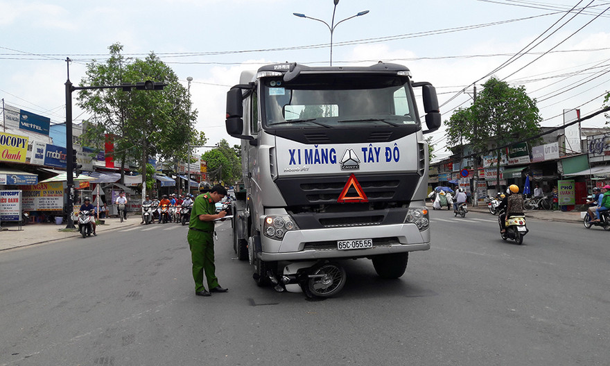 Hiện trường vụ tai nạn.