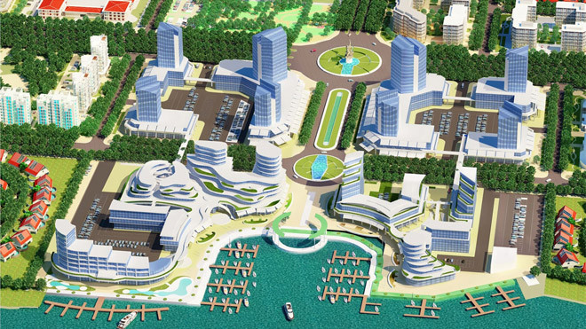 Phối cảnh Khu đô thị Kinh tế mở Long Hưng do Donacoop làm chủ đầu tư