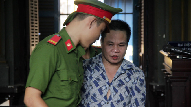 Nguyễn Văn Hiền tại phiên tòa phúc thẩm sáng 15/5. Ảnh: Tân Châu