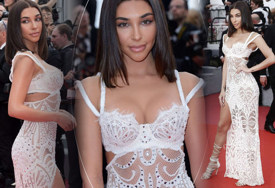 Diện váy ren mỏng tang, Chantel Jeffries hút mọi ánh nhìn ở Cannes