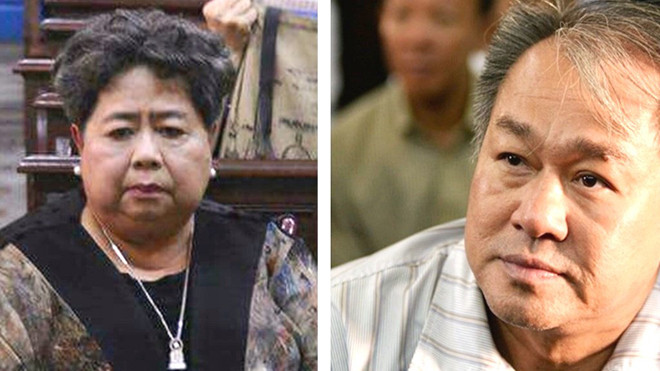 Bà Hứa Thị Phấn và bị cáo Phạm Công Danh tại tòa. Ảnh: Tân Châu