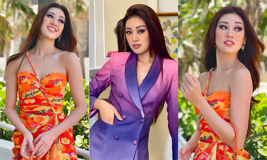 Sử dụng váy áo thông minh, Khánh Vân được nhà tài trợ Miss Universe khen trên livestream 