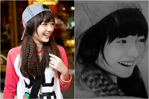 Hot girl Thái Lan 10X khoe ảnh cực iu do fans vẽ