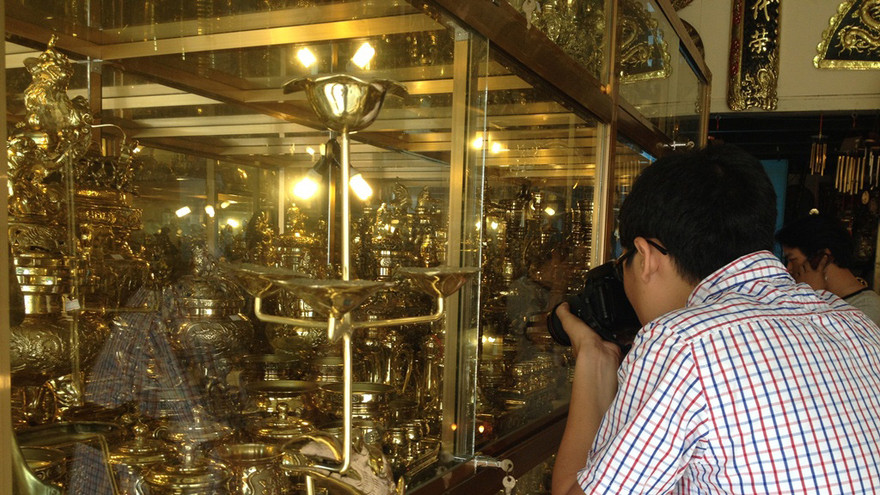 Sản phẩm khi hoàn chỉnh rất bắt mắt, được nhiều khách đến tìm mua và tham quan