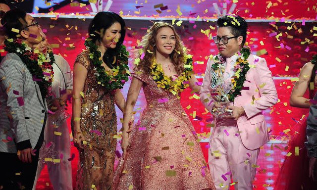 Đức Phúc trong khoảnh khắc đăng quang ngôi quán quân.