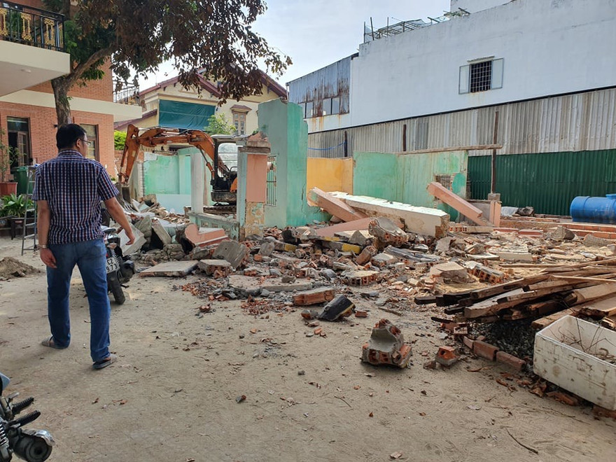 Hiện trường vụ việc khiến 1 người chết, 1 người bị thương.- ảnh N.N