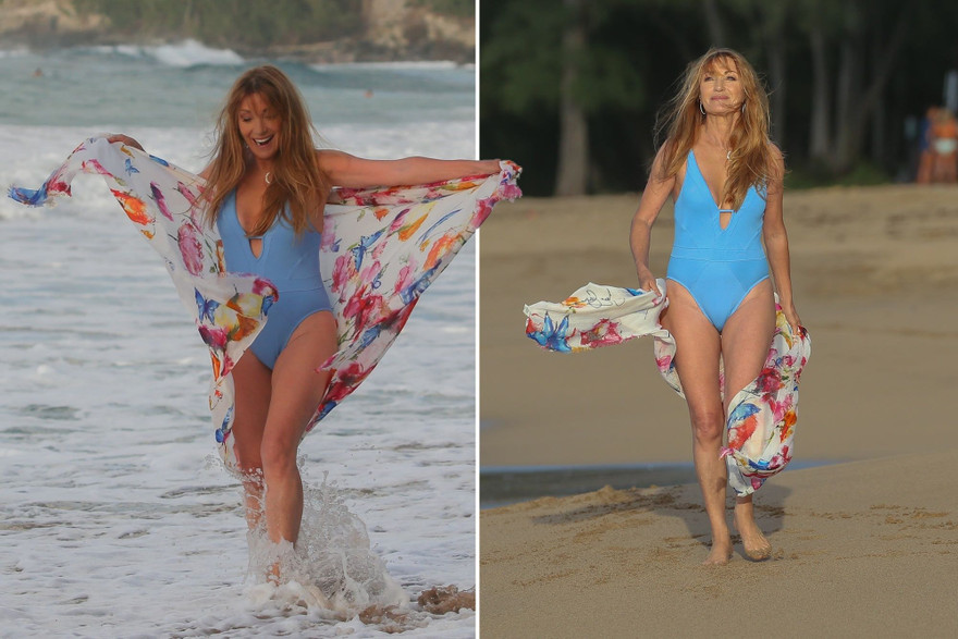 'Bond girl' Jane Seymour tuổi 70 trẻ đẹp ngỡ ngàng ở biển với áo tắm 