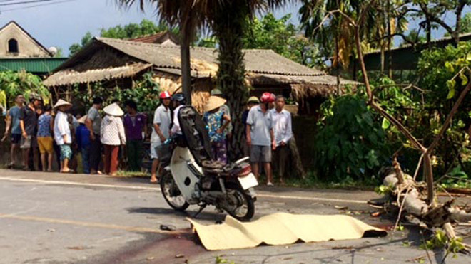 Hiện trường vụ tai nạn.