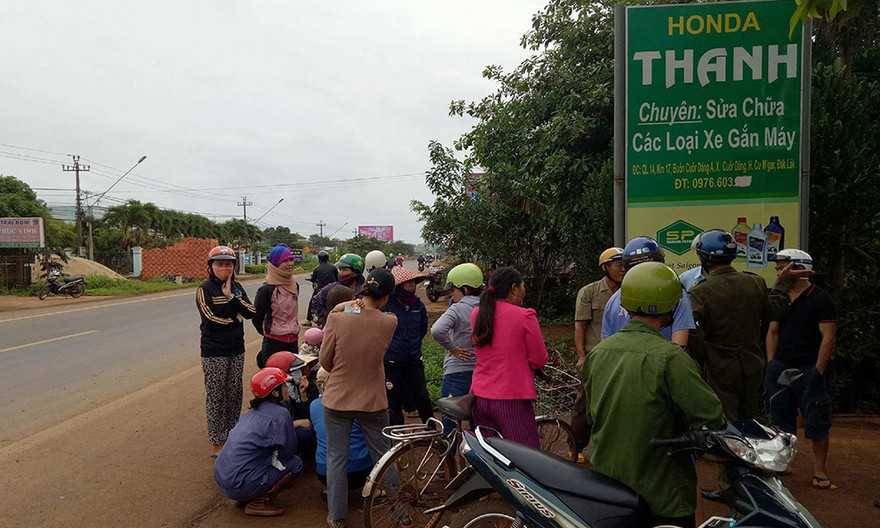 Tiệm sửa xe, nơi anh Thanh bị đánh.