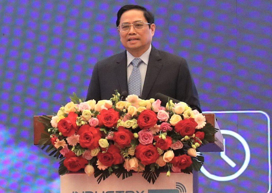 Thủ tướng Phạm Minh Chính phát biểu tại Phiên toàn thể Diễn đàn cấp cao thường niên về Công nghiệp 4.0