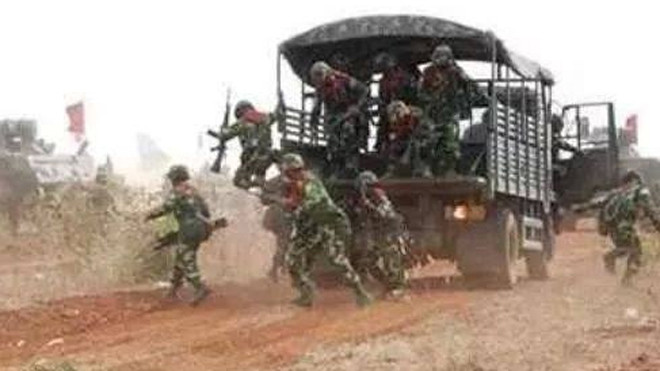 Giao tranh đã bùng phát mạnh tại biên giới Myanmar từ hơn một tuần nay (Ảnh: Straittimes)