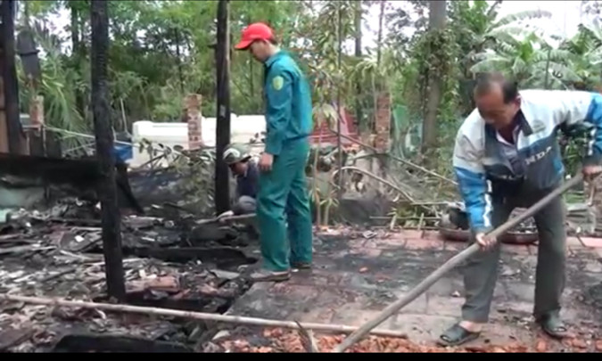 Hiện trường vụ hỏa hoạn.