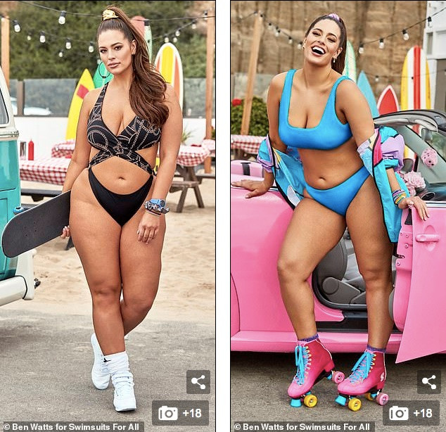 Siêu mẫu ngoại cỡ Ashley Graham 'rực lửa' với bikini sắc màu