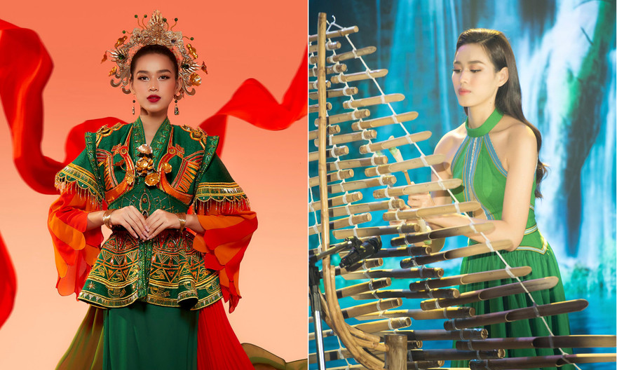 Đỗ Thị Hà múa 'Nhụy Kiều Tướng Quân', chơi đàn T'rưng cực nuột trước thềm Miss World 