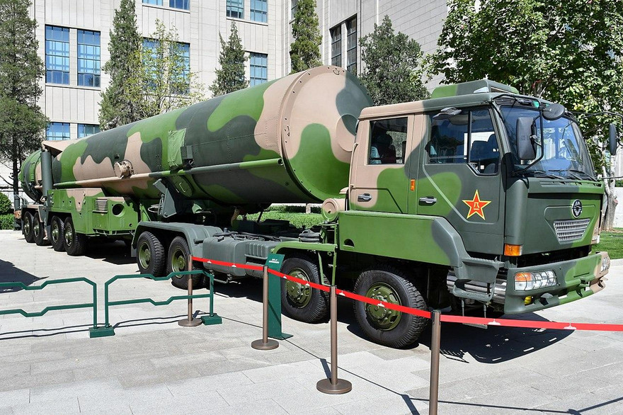 Tên lửa Đông Phong 31 của Trung Quốc có tầm bắn hơn 8.000km (phiên bản cải tiến Đông Phong 31A có tầm bắn hơn 11.000km). Ảnh: Getty Images