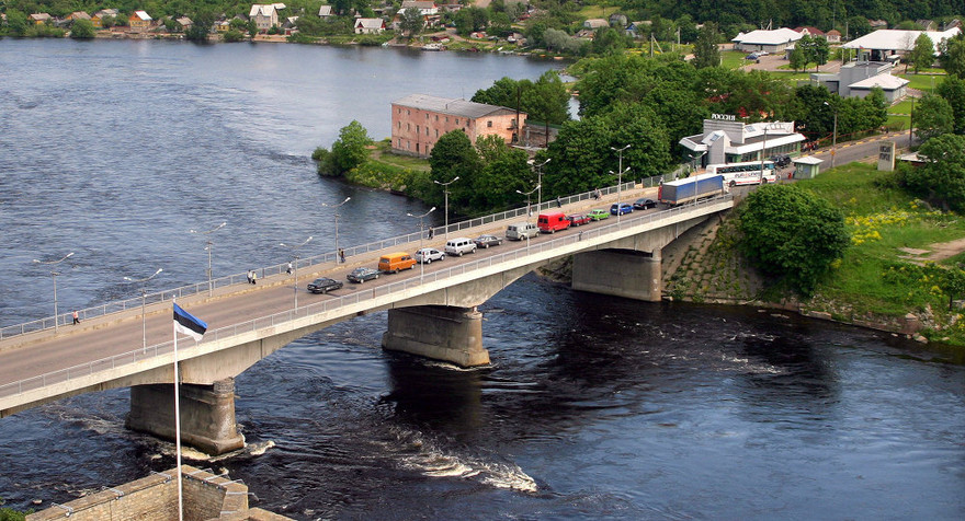 Một khu vực hải quan trên đường biên giới Nga - Estonia