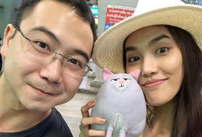 Lan Khuê và hôn phu John Tuấn Nguyễn. 