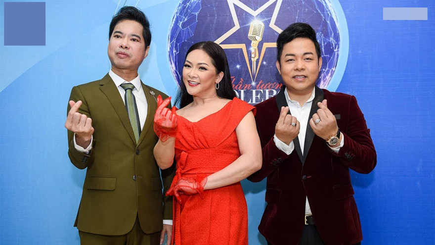 Ngọc Sơn trên ghế nóng Thần tượng Bolero cùng các đồng nghiệp Như Quỳnh, Quang Lê.