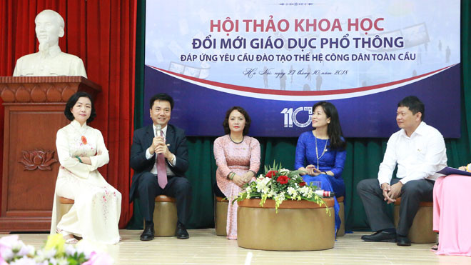 Các đại biểu tham gia trao đổi về đổi mới giáo dục phổ thông trước yêu cầu đào tạo thế hệ công dân toàn cầu 