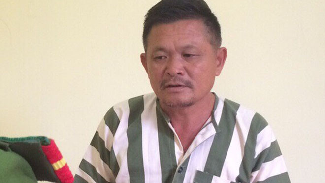 Đối tượng Khải tại cơ quan công an *ảnh: N.T