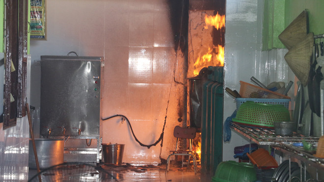 Hiện trường vụ cháy. Ảnh: PCCC Thanh Hóa