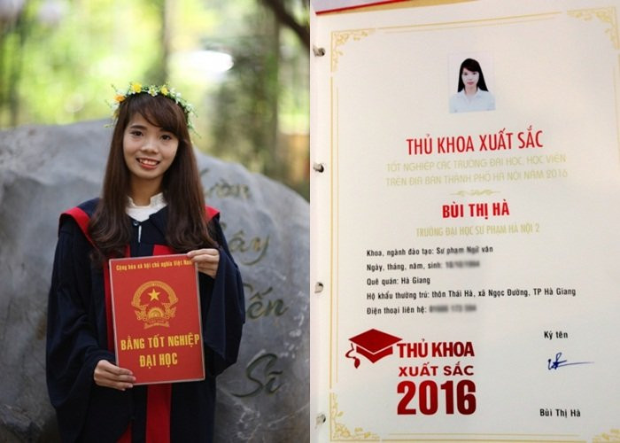Chuyện về thủ khoa Bùi Thị Hà gây xôn xao dư luận. (Ảnh: NVCC)