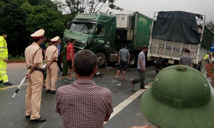 Hiện trường vụ tai nạn.