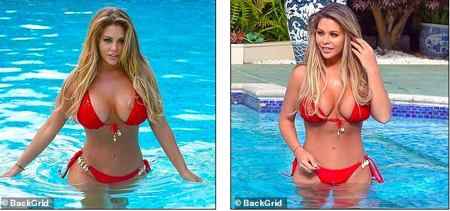 Hình ảnh nàng mẫu sinh năm 1986 khoe dáng bên bể bơi với áo tắm 2 mảnh bé xíu khiến cánh mày râu phải "chao đảo".