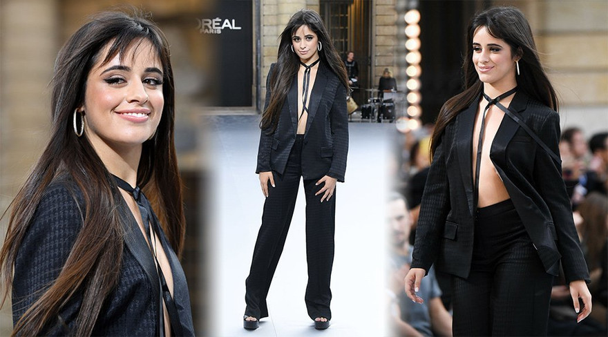 Giọng ca "Havana" tạo dáng thần thái tự tin mặc dù không phải là người mẫu chuyên nghiệp.