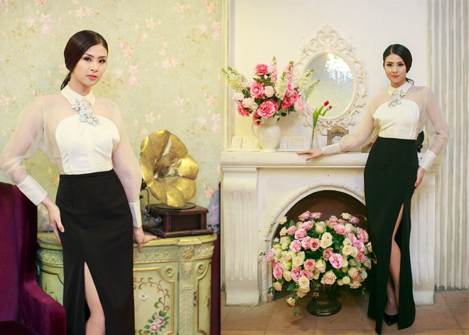 Ngọc Hân đổi phong cách gợi cảm làm giám khảo