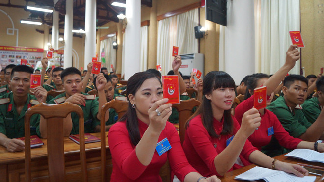 Đại hội có sự tham gia của 123 đại biểu ưu tú đại diện cho tuổi trẻ trong toàn Bộ Tư lệnh